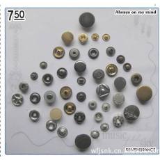 供應(yīng)金屬四合扣，彈簧扣，大白扣，201,203,831,633,655,832扣子