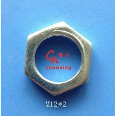 GB808螺母，M16*2六角沖壓燈飾螺母，粗牙特扁螺母